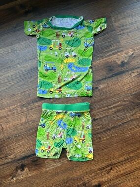Little Sleepies Green Kids golf print